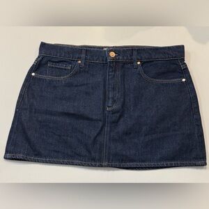 PAIGE Ryder Michiru Dark Denim Mini Skirt | Size 10